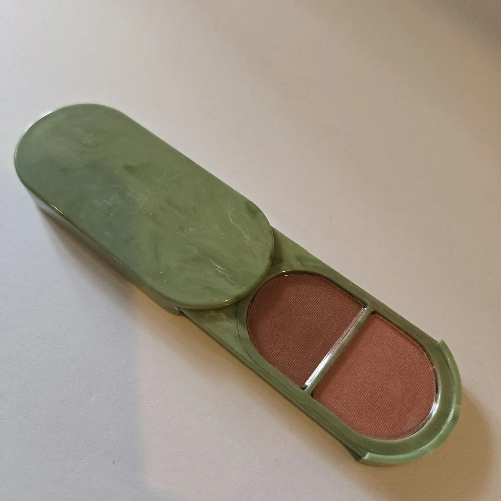 Clinique Soft Pressed Powder Blusher pink Blush/fig .20 Oz New Green Compact‎